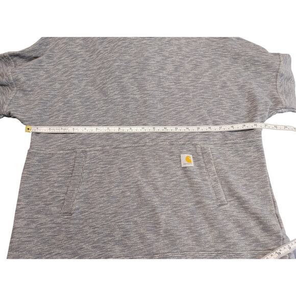 Carhartt Hoodie Sweatshirt Relaxed Fit Gray Pocket Drawstring Womens Large - Picture 4 of 7